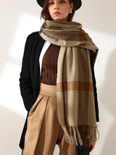 Plaid Fringe Hem Scarf Sai Feel
